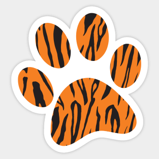 Black and Orange Tiger Print Sticker